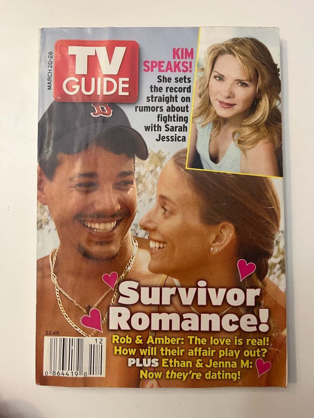 TV Guide Magazine March 2004 Rob Amber Survivor Romance Kim Cattrall Tyra Banks